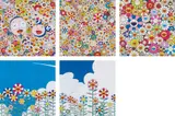Flower; Flower 2; Me And Mr. DOB; Field of Smiling Flowers; and Such Cute Flowers; and Such Cute Flowers by Takashi Murakami, 2010; and 2013, Five offset lithographs in colours, on smooth wove paper, the full sheets,, sold Jun 2014