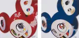 And then x6 Red; and And then x6 Blue by Takashi Murakami, 2013, Two offset lithographs in colours, on smooth wove paper, the full sheets,, sold Jun 2014