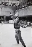 Alfred Eisenstaedt, Author Truman Capote ice-skating, Rockefeller Center rink, New York