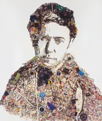 Vik Muniz, Kyber Pass, Self-Portrait as an Oriental (after Rembrandt) from Pictures of Junk, 2005, Digital chromogenic print