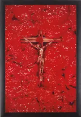 Gold Christ by Andres Serrano, 1986, Dye destruction print, face-mounted to Plexiglas, in the artist's frame, offered Nov 2014