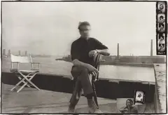 Peter Beard, Francis Bacon on his roof at 80 Narrow Street, London, March, 1972, Platinum print with affixed gelatin silver prints, printed later