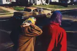 Untitled (Two women wearing head scarves, Memphis) by William Eggleston, 1970, Dye transfer print from Dust Bells , Vol. I , printed 2004, sold Nov 2014