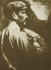 Untitled (Artist with Palette) by Gertrude Käsebier, circa 1900, Gum bichromate print, offered Nov 2014