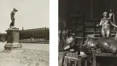 Gardens of the Louvre, Paris, 1930; The Rudier Foundry, Paris by Robert Doisneau, circa 1950, Two gelatin silver prints, printed no later than 1954, sold Nov 2014