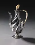 Dagobert Peche, Rare coffee pot, model no. S 5073, designed 1920, executed 1923-1926, Silver, ivory