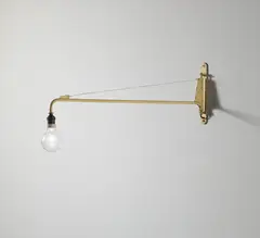 Jean Prouvé, 'Potence' pivoting wall light, circa 1947, Painted metal, painted tubular metal, steel wire
