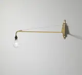 'Potence' pivoting wall light by Jean Prouvé, circa 1947, Painted metal, painted tubular metal, steel wire, sold Apr 2014