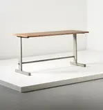 Jean Prouvé, ‘Cité’ desk, model no. 500, designed for the Bourse Maritime, Paris, 1953, Painted tubular steel, bent sheet steel, oak