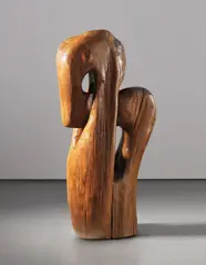 Alexandre Noll, Important and large sculpture, 1953, Elm