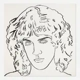 Billy Squier (Unique) by Andy Warhol, 1982, screenprint, sold Jan 2025