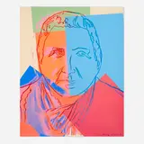 Gertrude Stein (from the Ten Portraits of Jews of the Twentieth Century portfolio) by Andy Warhol, 1980, screenprint in colors on Lenox Museum Board, sold Jan 2025