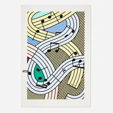 Roy Lichtenstein, Composition III, 1996, screenprint in colors on Lanaquarelle watercolor