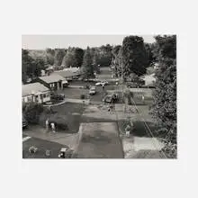 Gregory Crewdson, Untitled (man sodding street closed) (from the Hover series), 1996, gelatin silver print