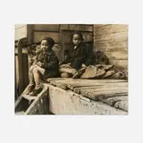 Joe Schwartz, At the Old Icehouse, Bedford-Stuyvesant, Brooklyn, NY, c. 1935, vintage gelatin silver print