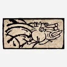 Jaume Plensa, Cavalli, 1987, etching and carborundum on handmade Aquari