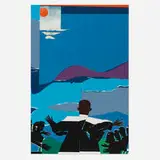 Romare Bearden, Martin Luther King, Jr. - Mountain Top, 1968, screenprint in colors on board