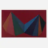 Sol LeWitt, Plate #01 (from the Two Asymmetrical Pyramids series), 1986, screenprint in colors on Arches Cover