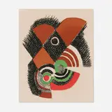 Sonia Delaunay, Untitled (from the Juste Présent portfolio), 1961, etching and aquatint in colors