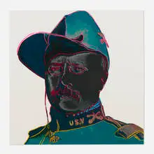 Andy Warhol, Teddy Roosevelt (from the Cowboys and Indians series), 1986, screenprint in colors on Lenox Museum Board
