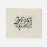Joan Miró, Plate 9 (from the Fissures portfolio), 1969, etching and aquatint in colors with embossing on BFK Rives
