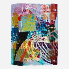 Sam Gilliam, Ichi, 1994, monoprint with screenprint in colors, collage, acrylic, stitching and embossing on handmade paper