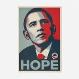 Shepard Fairey, Hope, 2007, offset lithograph in colors