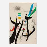 Joan Miró, La femme arborescente, 1974, etching and aquatint in colors on Arches