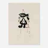 Joan Miró, Untitled (from the La bague d’Aurore portfolio), 1957, aquatint with hand-coloring in crayon
