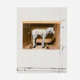 Christo, Wrapped Horse, Project for Neo-Dada, Wrapped (from the Kinderstern portfolio), 1989, C-print mounted to rag paper with screenprint, collotype and collaged masking tape
