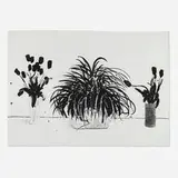 David Hockney, Two Vases of Cut Flowers and a Liriope Plant, 1979, lithograph on Japanese Toyoshi 80