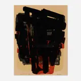 Pierre Soulages, Lithographie No. 8, 1958, lithograph in colors