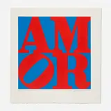 Robert Indiana, AMOR, 1994, etching and aquatint in colors on BFK Rives