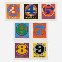 Polygons by Robert Indiana, 1975, screenprint in colors on Arches 88, sold Oct 2025
