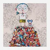 Takashi Murakami, DOB & ME: On the Red Mound of the Dead, 2013, offset lithograph in colors