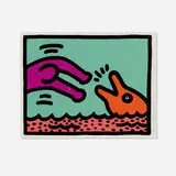 Keith Haring, Untitled (from the Pop Shop V portfolio), 1989, screenprint in colors