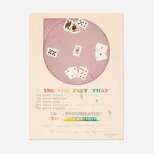 Shusaku Arakawa, The Degrees of Meaning (from the Reality & Paradoxes portfolio), 1973, lithograph in colors on Arches