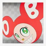 And then and then and then and then and then (Red) by Takashi Murakami, 1999, offset lithograph in colors, sold Oct 2025