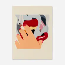 Smoker (from the An American Portrait portfolio) by Tom Wesselmann, 1976, screenprint in colors on museum board, sold Oct 2025