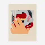 Tom Wesselmann, Smoker (from the An American Portrait portfolio), 1976, screenprint in colors on museum board