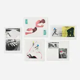 John Baldessari, A Suite of Five Lithographs for Tristram Shandy, 1988, lithograph in colors on T.H. Saunders Waterford