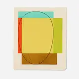 Robert Mangold, Five Color Frame, 1985, woodcut in colors on Echizen Kozo