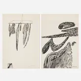 Louise Bourgeois, Sheaves; Inner Life (two works from the Repères 19 catalog), 1985, photolithograph