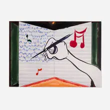 Chris Ofili, Believe (from the Paradise by Night portfolio), 2010, lithograph in colors on Somerset Satin