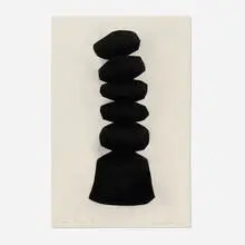 David Nash, Cairn Column, 2012, stencil