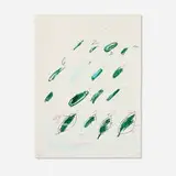 Cy Twombly, Fagus Silvatica (from the Natural History, Part II: Some Trees of Italy series), 1975-76, lithograph, grano-lithograph and collotype in colors on Fabriano