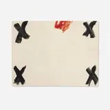 Antoni Tàpies, Dues Mans (Negre i Roig), 1976, etching and aquatint in colors with debossing