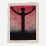 Hombre con Brazos Abiertos by Rufino Tamayo, 1984, Mixografía in colors on handmade paper, sold Oct 2025