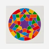 Sol LeWitt, Plate #05 (from the Stars series), 2002, linocut in colors on Somerset