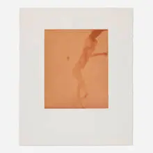 Nathan Oliveira, Copper Plate Nude 2 (from the Copper Plate Nudes 1-4 portfolio), 1998, spit bite aquatint with aquatint in colors on Somerset Textured White